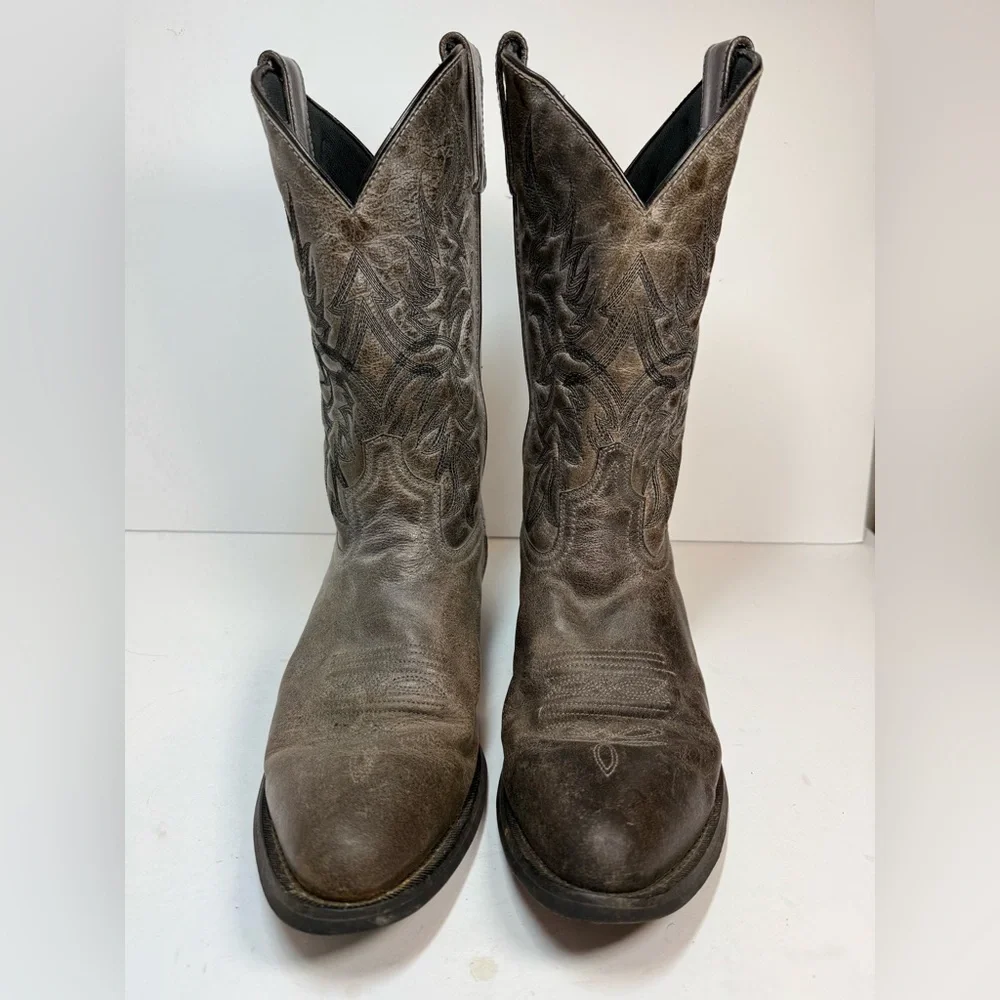 Laredo Men’s‎ Western Leather Harding Boot Size 10D Grey Color